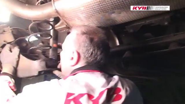 Renault Laguna III - REAR - Задние амортизаторы KYB установка смотреть онлайн