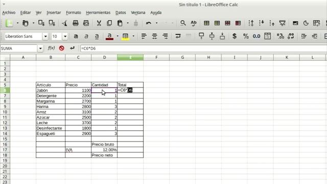 Cómo calcular IVA en LibreOffice Calc o Microsoft Excel смотреть онлайн