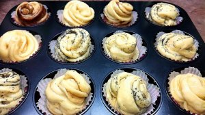 Чудо булочки куличи-краффины (Мини-Кулич) . Воздушные и мягкие как пух. Вкусная выпечка к чаю!