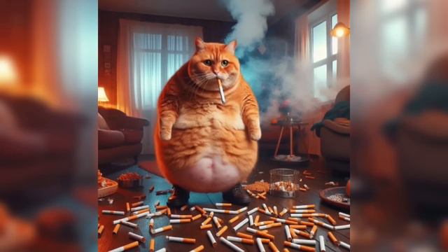 Cat Smoking Then Cancer ♋️ 🥺 смотреть онлайн