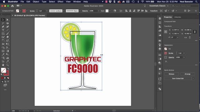 Graphtec Cutting Master 4 - Adobe Illustrator failo paruošimas kontūriniam apipjaustymui смотреть онлайн