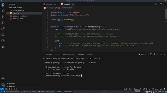 Send Email using Node and Express in 15 minutes (2023) | Backend | Gmail | Express | ASMR смотреть онлайн
