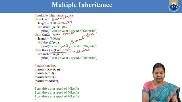 Inheritance in Python by Ms.B Padmaja | Department of Computer Science and Engineering | IARE смотреть онлайн