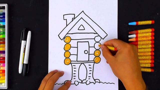 Как нарисовать Избушку на курьих ножках смотреть онлайн