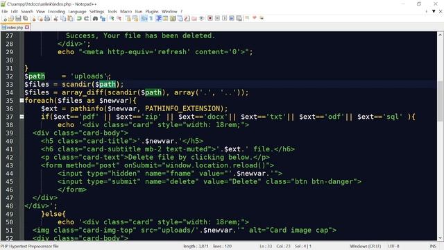 Delete Files in Directory or Folder With PHP | How To Tutorial | Unlink смотреть онлайн