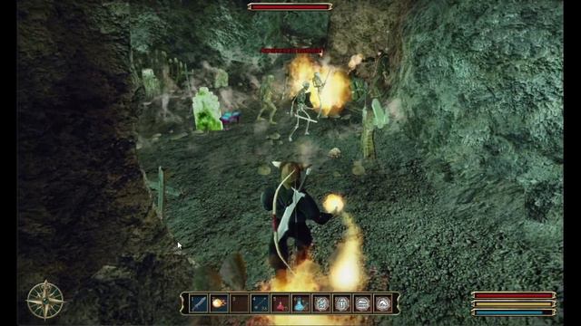 Rescue Rakus the Fire Mage from the Cave of the Undead - Gothic 3 Okara Quest смотреть онлайн