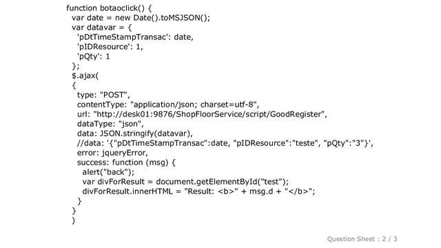 jQuery : Send JQuery JSON to WCF REST using date смотреть онлайн