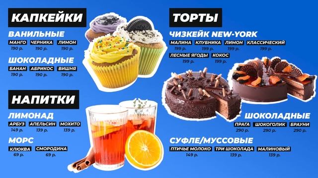 Анимация цифрового меню для кафе и фаст-фуда смотреть онлайн