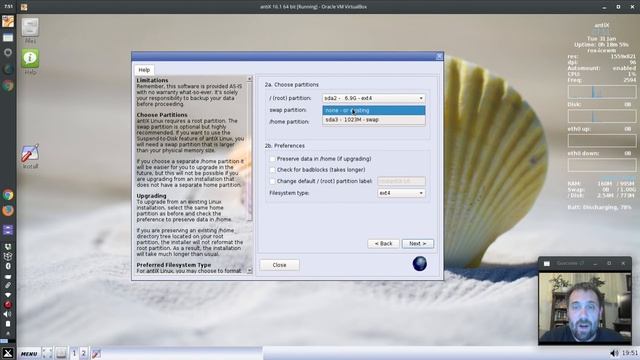 antiX 16 - UEFI install (with partitioning) смотреть онлайн