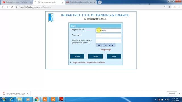 iibf forgot password क्या आप का र्फोर्म भरने में कुछ गलती हो गया है смотреть онлайн