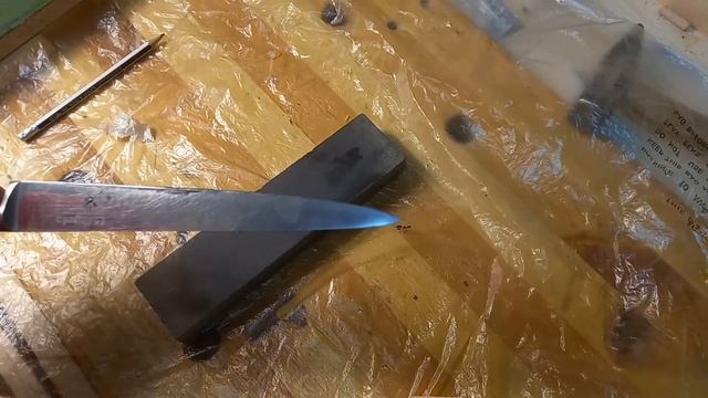 Заточка кухонного ножа без приспособлений
