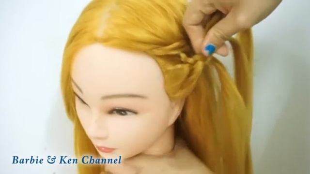 Техника плетения кос #11 - Braided Hairstyle for Medium Long Hair. смотреть онлайн