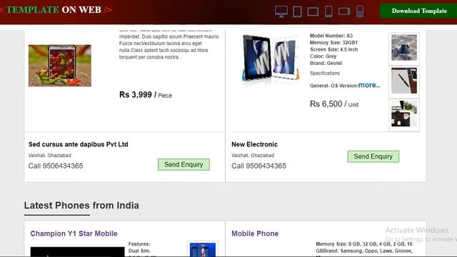 Shopping Cart Responsive Website Template смотреть онлайн