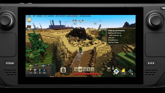 Minecraft Legends on Steam Deck смотреть онлайн