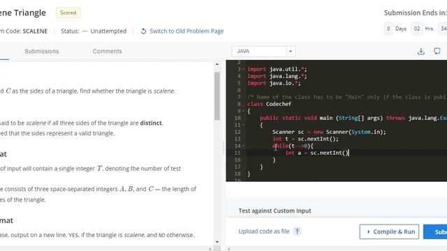 Scalene Triangle Codechef solution || Starter 69 codechef contest смотреть онлайн