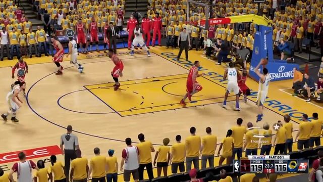 NBA 2K16 First Round Game 1 Warriors @ Rockets 123/126 Oracle Arena , California смотреть онлайн