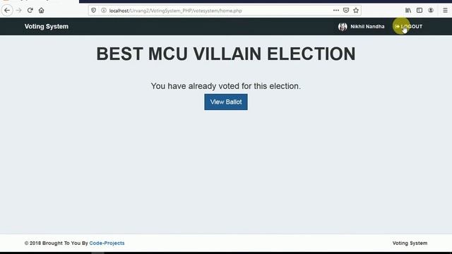 Online Voting System in PHP Demo смотреть онлайн