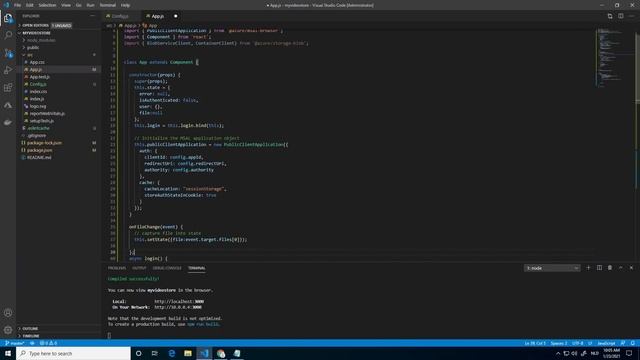 Tutorial Upload a file to a storage account in React смотреть онлайн