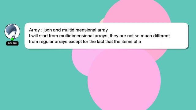 Array : json and multidimensional array смотреть онлайн