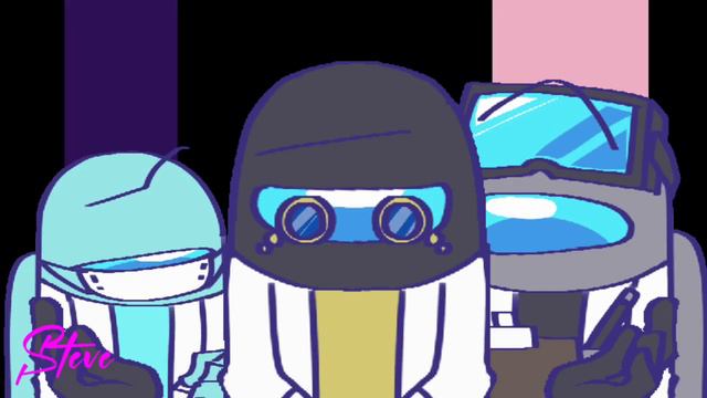 Pink elephants meme - Amongus OC - black/gray/cyan смотреть онлайн