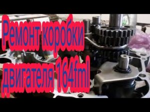 Установка валов коробки переключения передач, двигателя 164fml, мотоцикла Stels Delta 200.