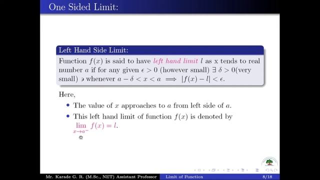 Lecture -2. Limit of Real Valued Function. смотреть онлайн