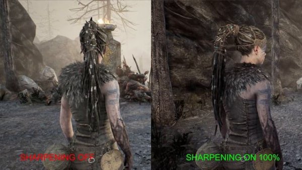 Comparacion Radeon Image Sharpening ON vs OFF - AMD Adrenalin software