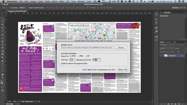 Photoshop Google Maps Tile Cutter смотреть онлайн
