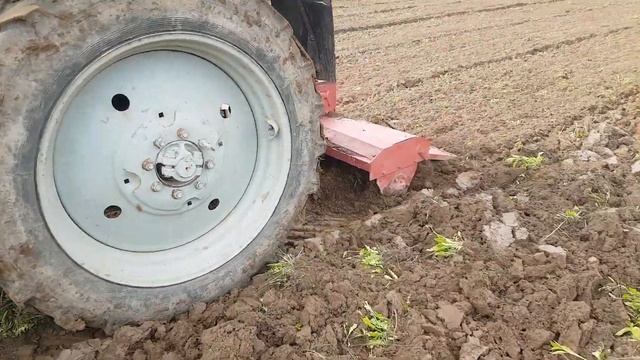 МТЗ вспашка плугом и фрезой смотреть онлайн
