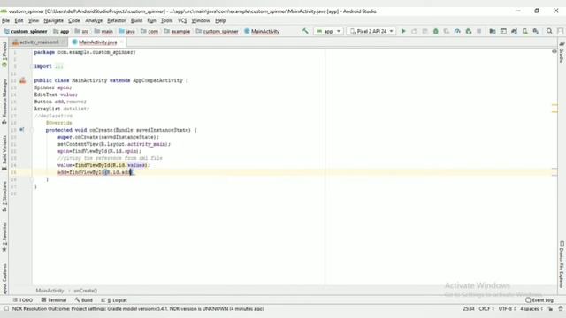 how add /remove values from spinner in android studio смотреть онлайн