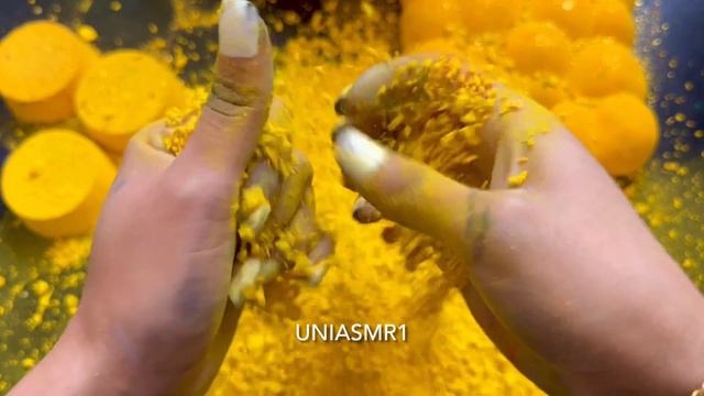 Crunchy Bright Yellow 💛| Asmr | Oddlysatisfying #849