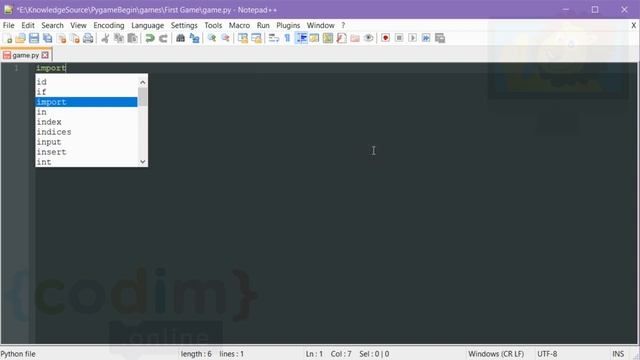 #Pygame Урок 1.5 Создание файла, импорт и загрузка pygame смотреть онлайн