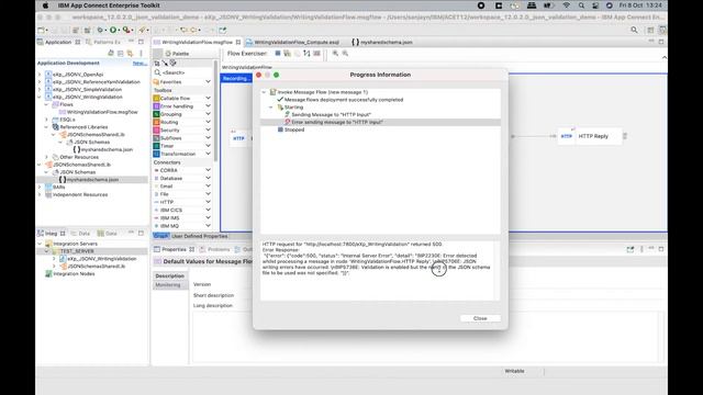 App Connect Enterprise 12: JSON Validation, using validation on output смотреть онлайн
