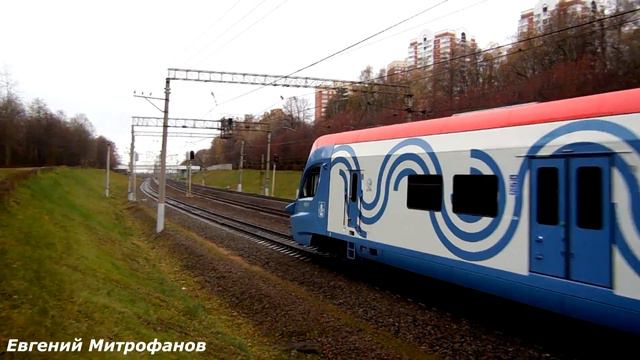 Электропоезд ЭГ2Тв-002 "Иволга" (ТЧ-50) пригородный поезд № 6008, Новопеределкино - Москва. смотреть онлайн