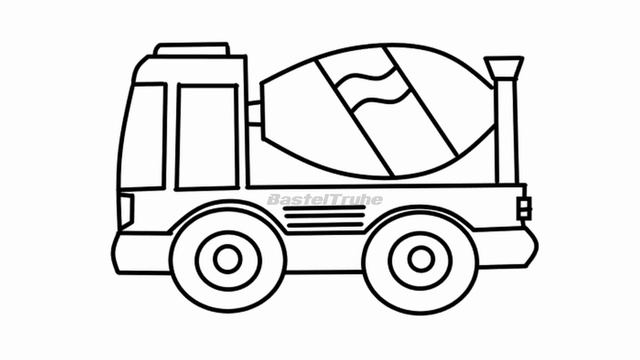 How to Draw a Concrete Mixer Truck смотреть онлайн