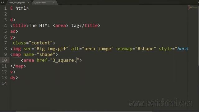 HTML area tag смотреть онлайн