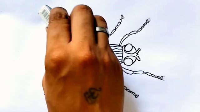 how to draw house fly drawing|| house fly drawing|| makkhi ki drawing #art #tutorial #drawing смотреть онлайн
