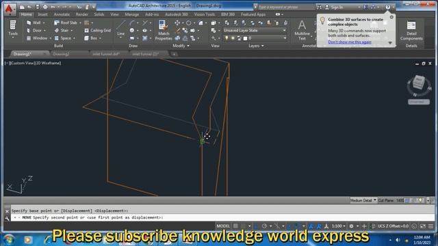How to Make 3D Object using Different views in AutoCAD: Easy 2D to 3D Conversion #autocad#2d#3d #ca смотреть онлайн