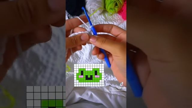 Crochet tutorial basic steps from pixel art picture Part 1 смотреть онлайн
