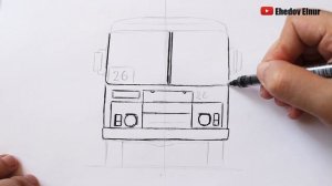 Как нарисовать Автобус Паз
