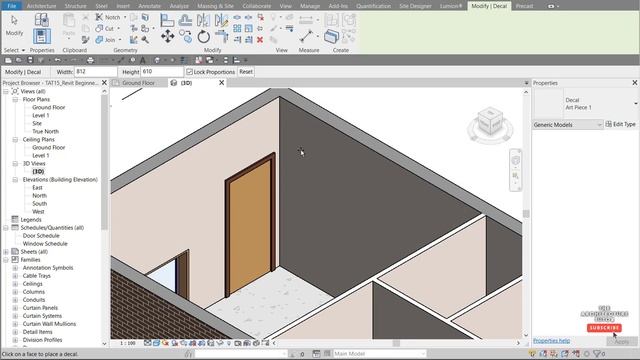 Revit Tutorial [2022] | How to model ART & PAINTINGS to walls in Revit смотреть онлайн