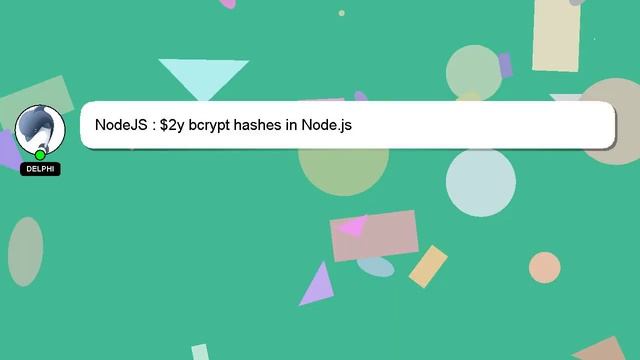 NodeJS : $2y bcrypt hashes in Node.js смотреть онлайн