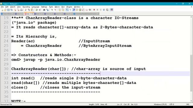 190. CharArrayReader Class in Character IOStreams || Input Streams || Output Streams || Java Stream смотреть онлайн