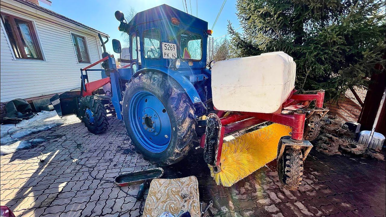 Установка СИСТЕМЫ УВЛАЖНЕНИЯ на ТРАКТОР т40АМ / Зима ВЕРНУЛАСЬ смотреть онлайн