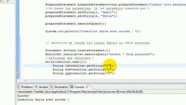 Tutoriel Java : Accès à une base de données MySQL via JDBC - PART 2 смотреть онлайн