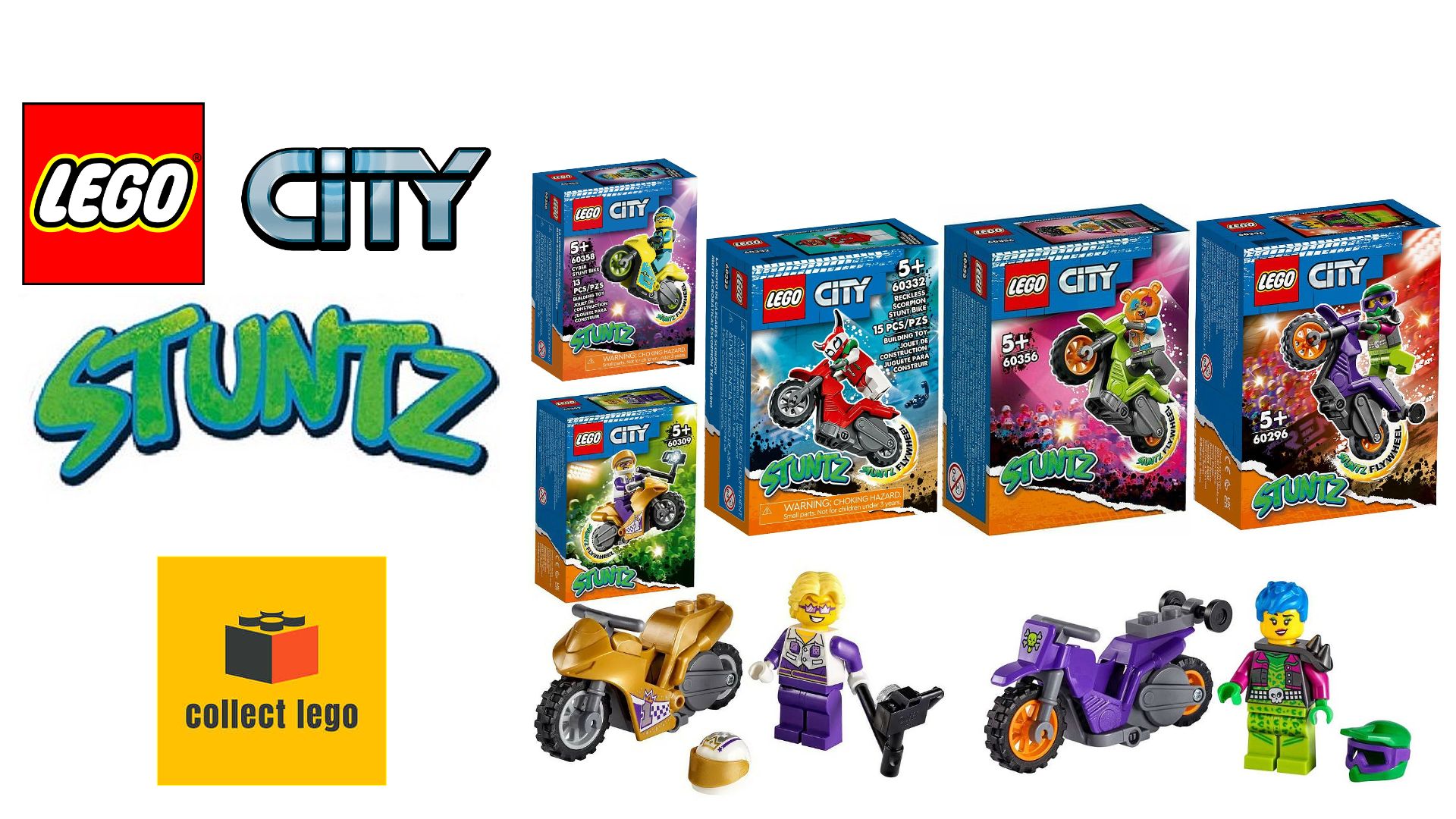 LEGO City Stuntz 60356, 60309, 60332, 60358, 60296, COLLECT  LEGO