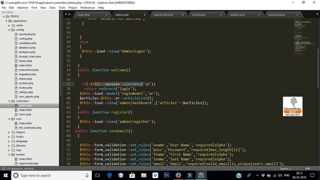 CodeIgniter Mini Project ? Use of Session ? Check if User is Logged-In ? Primary key & foreign key смотреть онлайн