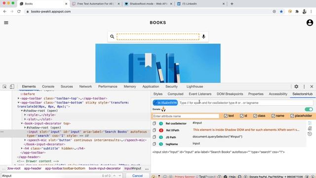 Learn to write selectors for shadow DOM elements: SelectorsHub смотреть онлайн