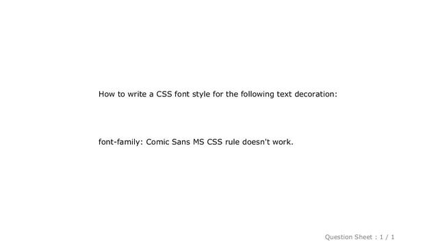CSS : Applying Comic Sans Ms font style смотреть онлайн