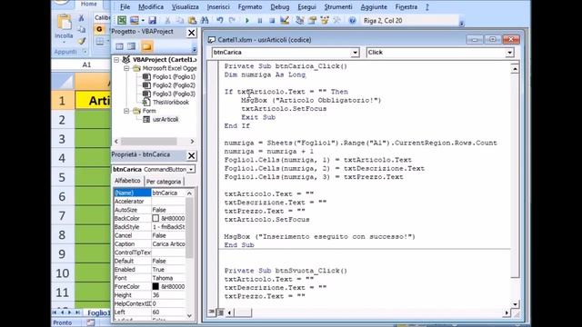 Come INSERIRE DATI in un FOGLIO EXCEL con le UserForm e i CONTROLLI di VBA смотреть онлайн